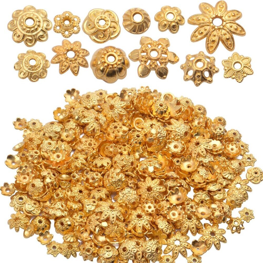 100 GramAbout 250-350pcs Bead Caps Metal Spacers Jewelry Findings Accessories fo